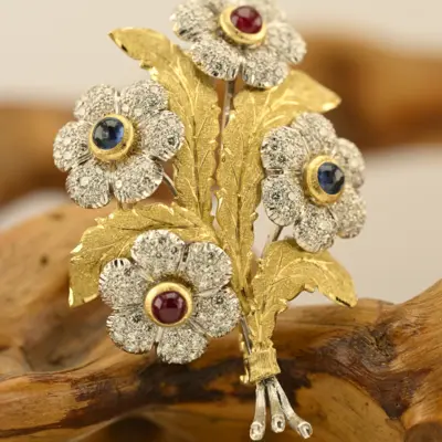 Spilla Quattro Fiori