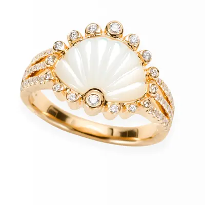 Anello Conchiglia piccola Madreperla