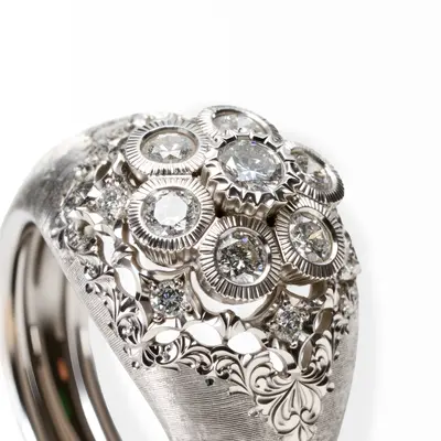 Anello Fiore con brillanti