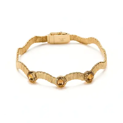 Bracciale onda fili d'oro