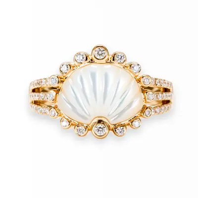 Anello Conchiglia piccola Madreperla