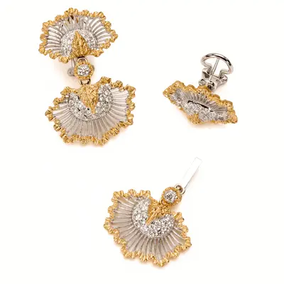 Orecchini tela Conchiglia con brillanti