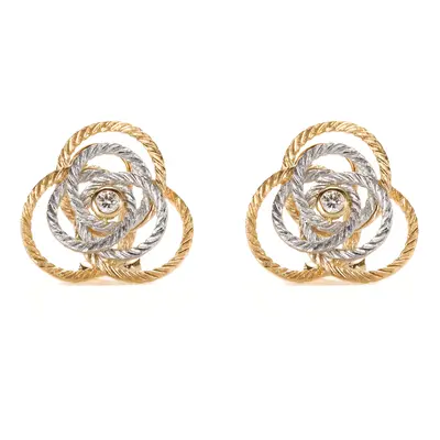 Millefili Twisted Earrings with diamonds 