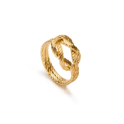 Anello filo d'oro nodo