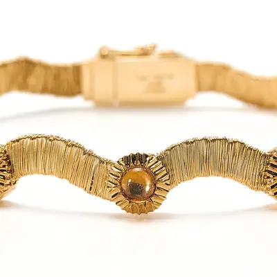 Bracciale onda fili d'oro