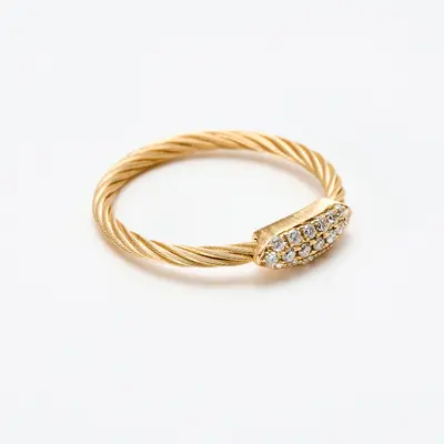 Anello Torchon con brillanti