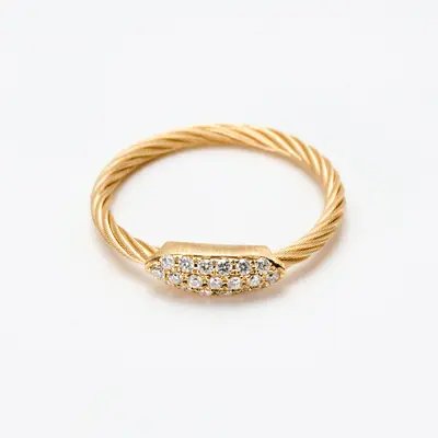 Anello Torchon con brillanti