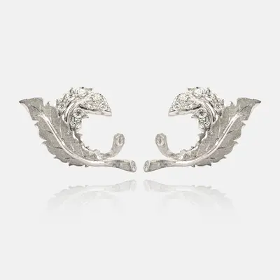 Diamond Leaves Earrings