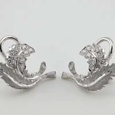 Diamond Leaves Earrings